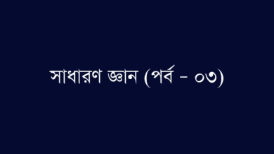 বিসিএস ও প্রতিযোগীতামূলক পরীক্ষার জন্য প্রয়োজনীয় তথ্য (পর্ব – ০৩)